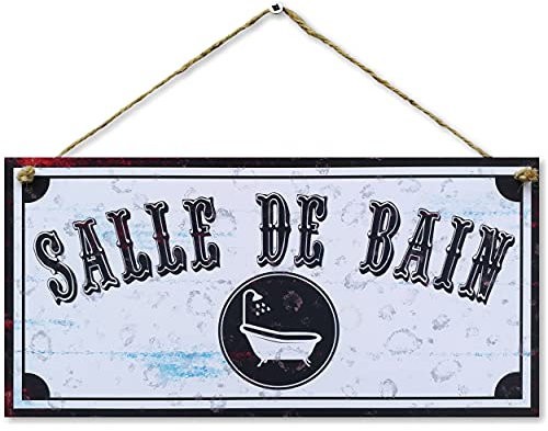 CARISPIBET Salle de bain | enseignes décoratives pour la maison plaques pour chez vous décoration de l'interieurs 15 x 30 cm