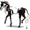 BuyWeek Pferde Statue, Leuchtende Pferd Skulptur Deko Eisen Pferdeskulptur Ornamente LED Lichterketten Stehende Pferdestatue Tischdekoration