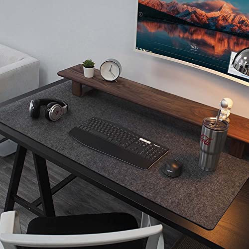 Sous-main de bureau en feutre de qualité supérieure avec fond antidérapant, 120 x 60 cm, tapis de souris pour gamer/écrire, tapis de bureau étanche anti-rayures