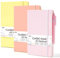 feela Notizbuch A5 liniert Hardcover, 3 farbiges Notizbücher Set, Journal Buch mit 3 Gelstifte schwarz, 120 GSM, 13x21cm, Notizblock Set geeignet für Büro, Schule, für Kinder und Erwachsene, Din A5