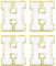 sourcing map 4Stk Chenille Aufbügeln Buchstabe Aufnäher Alphabet H 3.1 Höhe Weiß