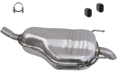 BESTPRICE Auspuff Schalldämpfer Set 1x Endschalldämpfer, mit Montagematerial Kompatibel mit OPEL ZAFIRA/ZAFIRA FAMILY B (A05), ZAFIRA B Kasten/(A05)