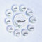 JGA-Button-Set Goldkranz Eukalyptus I 1xBraut (Ø50 mm)+ 10xTeam Braut (Ø25mm) I grün + weiß I Hochzeit JGA Party Anstecker