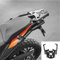 Motorrad-Heckgepäckträger aus schwarzem Stahl, Gepäckträger-Stützregal, passend für den hinteren Solositz mit Hardware für 390 Adventure ADV 390 Adventure 390ADV Zubehör 2020 2021 2022 2023