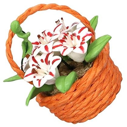 Abaodam Mini-blumentopf-Dekoration Aus Hochwertigen Materialien Mini-lilien-Ornament Für Miniaturhäuser Mini-hausdekoration Mit Liebe Zum Detail Gefertigt