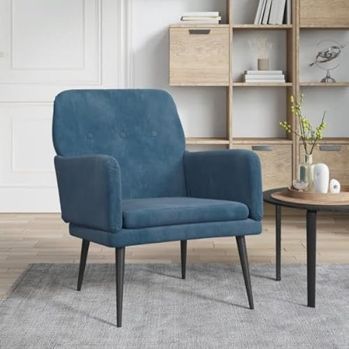 vidaXL Sessel Blau 62x79x79 cm Samt