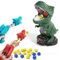 Movable Dinosaur Shooting Toys for Kids, Electronic Target Game Toy with Spraying, Pump Guns, Foam Balls, Score Record, Sound, Party Favor Toys for Boys Girls (2 Air Pump Guns, 24 Foam Balls)