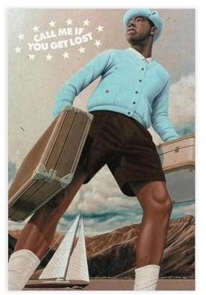 Tyler, The Creator Call Me If You Get Lost, Musikalbum-Poster, Wandkunst, Dekordruck, Bild, Gemälde für Wohnzimmer, Schlafzimmer, Dekoration, ungerahmt, 30 x 45 cm