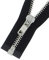 Erlif Reißverschluss in Schwarz Kunststoff oder Metall teilbar oder 2 Wege teilbar 5mm oder 8mm (Metall-Silber(8mm) - teilbar, 65cm)