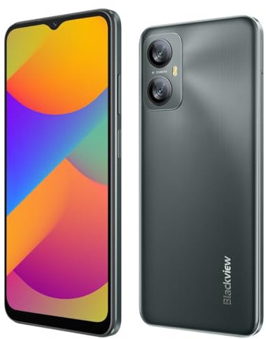 Blackview A52 Pro Téléphone Portable Déverrouillé, 12 Go+128 Go (1To SD Externe), 90Hz Ecran HD+ 6,5'', 13MP+5MP, Dual SIM 4G Android 13 Smartphone, 5180mAh Batterie, Empreinte Digitale GPS Noir