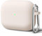 Oakxco für Airpods Pro 2 Hülle Karabiner, Wasserdicht und Stoßfest Silikon Protective Case, Airpods Pro Case Dünn Weiches, Elegant Kawaii Einfarbig Design für Damen Frauen Girl, Beige Taupe Stone