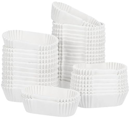 Zerodeko Pirottini per Cupcake, Pirottini Rettangolari per Carta Muffin, Mini Pirottini, Adatti per Cuocere Dolci in Cucina, Matrimoni, Feste Di Compleanno, 2000 Pezzi
