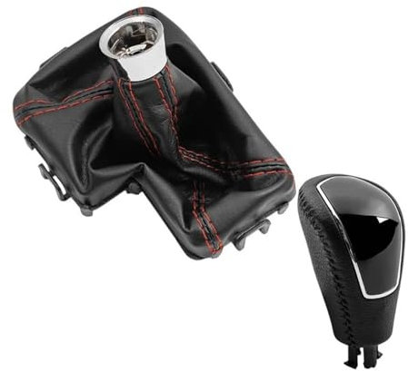 Schaltknaufhebel Für Ford Für Mondeo MK4 Für S-MAX Für Galaxy Für Kuga MK1 BLK Automatikgetriebe Schaltknauf Stick Stift Hebel Shifter Gamasche Kofferraumabdeckung Schalthebel Schaltknauf (Farbe : Kn