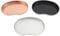 HUSHUI Stainless Steel Manicure Tray,Oval Cosmetic Makeup Nail Art Jewelry Dish Desktop Decor Black Silver Champagne Gold