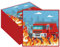 20 Stück Feuerwehrauto Party Servietten,33x33cm Feuerwehrauto Servietten Einweg-Feuerwehrmann Servietten für Feuerwehrauto Geburtstag Dekorationen
