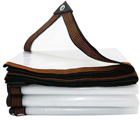 JMDNTQ Bâches Étanches Transparentes 10x10m, Bâche Transparente Armée, Bâche Transparente Imperméable, pour Camping Balcon Jardin Plantes Serre Chapeau Animaux Compagnie Toit