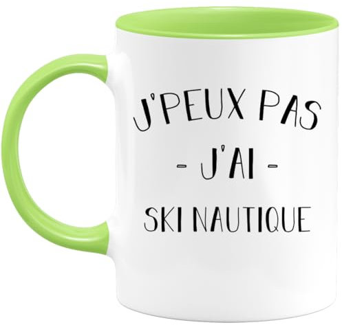 quotedazur - Tazza Je Peux Pas J'ai Sci nautico - Regalo di umorismo Sport - Idea regalo originale - Tazza da sci nautico - Ideale per compleanno o Natale