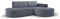 Kaiser Möbel, Sofa L-Form, Ecksofa, Modena, Designer L-Form Sofa, Modern Design Couch, Polsterecke, Freistehend -Soft Dunkelgrau Rechts