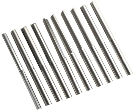10pcs 3.175 * 3.0 * 22mm 2 Flute Straight Knife CNC Router Bits, Cutters On Wood, Carving Foam, Plywood, MDF,PVC