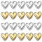 BelleVive 20 Stück Kühlschrankmagnete, Dekorative Herzmagnete, Kühlschrankmagnete, Whiteboard-Magnete, Schließfachmagnete, Starke Haltekraft, dekoratives Magnet für Zuhause, Gold + Silber