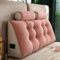 ZF YLYH Keilkissen Lang Rückenkissen für Bett: Bequemes Lesekissen Abnehmbar Sofa Lendenkissen Dreieckiges Hohen Rückenlehne Kissen mit Nackenstützkissen (Pink, 80cm(1*Pillow))