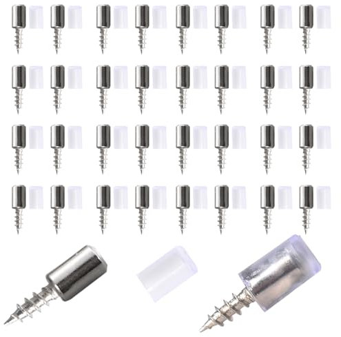 NAHUAA 90 Pezzi Perni per Mensole 7 mm Pioli di Supporto per Mensole Reggi Mensola Armadio in Acciaio Laminato Freddo con Manicotto in Gomma Reggipiano per Mobili Armadio Ripiani Legno, Argento