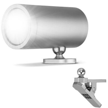 REV Akku Wandlampe, Bewegungsmelder, 180lm, dimmbar, 360° drehbar, silber | Wegeleuchte zum Mitnehmen | ideal für Camping, Garage & Keller