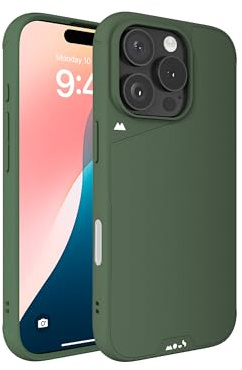 Mous for iPhone 16 Pro Case MagSafe Compatible with Camera Control, Limitless Green