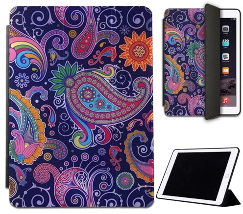 Mixroom - Étui pour iPad Pro 9,7 Pouces Modèle 2016 Coque pour Apple iPad Smart Case Prottetive Pliable Support Stand Dessin Fantasties Ethniques LN266
