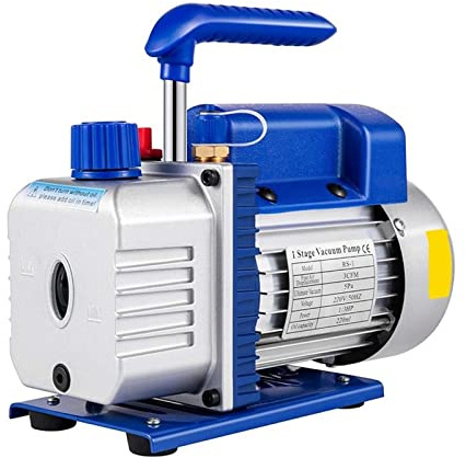 EDEDE Bomba de vacío de Paleta rotativa refrigerante 3CFM 1/3HP, Bomba de evacuación de vacío A/C, Bomba de vacío de Aire eléctrica británica, Sistemas de refrigeración