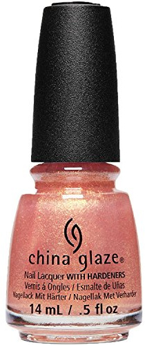 China Glaze Nail Lacquer with Hardeners, 14 ml, Sun's Out Buns Out