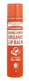 Dr Bronner's - Orange Ginger Lip Balm, 4g Bar