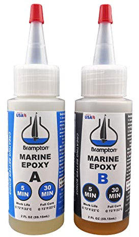 Brampton Marine Epoxy Strong Bonding for Boat Repair - Bonds in 30 Minutes, Water Resistant, 4 Ounces