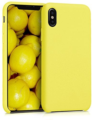 kwmobile Case Compatible with Apple iPhone X Case - TPU Silicone Phone Cover with Soft Finish - Yellow