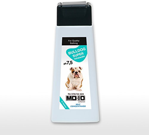 Hundeshampoo Gegen Juckreiz für Englische Bulldogge mit Vitamin D-Panthenol - Feuchtigkeitsspendendes und dermoprotektives - Pflegt den pH-Wert der Haut - 300ml - MD-10 Collection