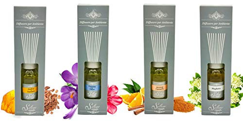 Raumduft Linea Silver Set, 4 x 125 ml, 4 verschiedene Aromen