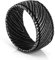 Akitsune Orbis Ring | Damaskus Stahl Ring Frauen Herren Edelstahl Damaszener - Antik-Silber - US 11