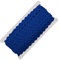 25m Zackenlitze Borte Zick-Zack-Borte auf Karte, 5/9mm breit, Viskose, waschbar, 15 Farben, Farbe:marineblau
