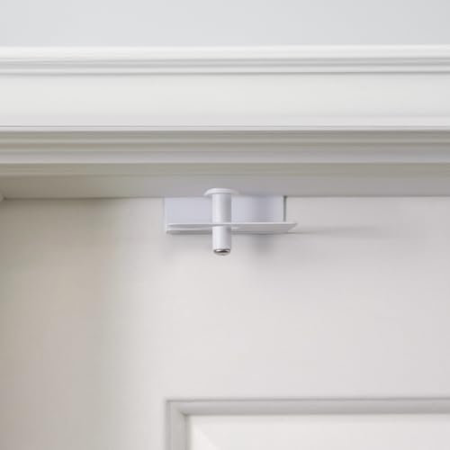 4 Pack – GlideLok Child Safety Door Top Lock | Access Lock from Either Side of The Door | for Interior & Exterior Doors | Metal Child Proof Door Lock (Not Plastic Like Others)