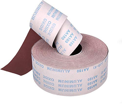 Rollo de tela de esmeril, papel de lija de grano 800, 95 mm x 1 m, paño de lija flexible abrasivo para molienda y pulido de metal, vidrio, carpintería