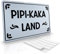 PIPI-KAKA LAND WC Toilettenschild für Kinder| weiß/schwarz | Aluminium geprägt | Bad-Türschild in 30 x 18 cm
