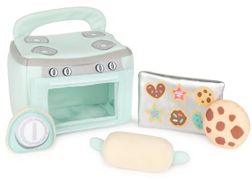 Baby GUND My First Baking Plush Playset con sonidos, sonajero, chirridos y arrugas, juguete sensorial de felpa ultra suave para bebés y recién nacidos