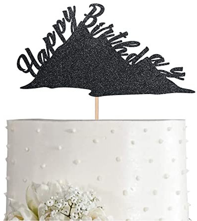 Mountain Cake Topper, Outdoors Hiking Camping Happy Birthday Party Supply