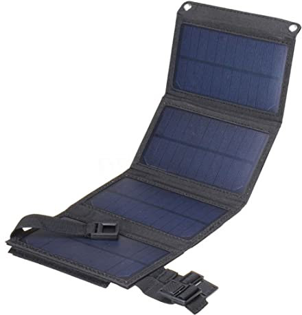 Panneau Solaire Portable de 20W Chargeur de Batterie Pliable Chargeur de téléphone Portable extérieur Noir, utilisé pour fournir Un Pouvoir