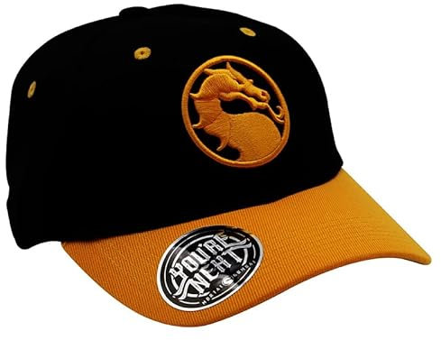 ABYSTYLE - Mortal Kombat Cap schwarz Logo, schwarz und orange, Taille unique-M