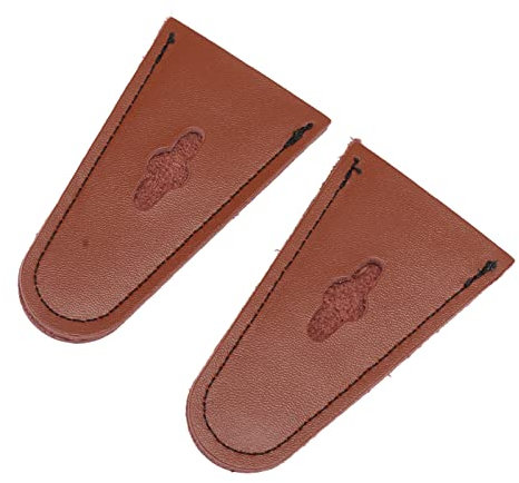 HEEPDD Bogenzubehör, Bogenschachtschutz Bogenspitzenschutz aus Leder, Paar, Tragbar, Verschleißfest für die Jagd auf Recurvebogen (Braun)