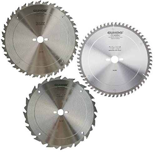 Guhdo HM Blatt Kreissägeblatt Sägeblatt Set 350x30xZ32W 350x30xZ16F 303x30xZ60