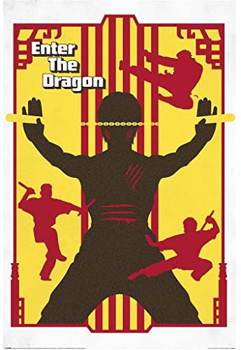 Pyramid International Enter The Dragon Poster Bruce Lee Warner Bros. 100 celebration