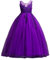 DISSA Robe pour Filles Princesse Violet sans Manche Robes de Bal Tulle Robe de Soirée de Mariage Enfants Dentelle 4-5 Ans,D832