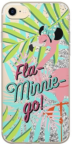 ERT GROUP mobile phone case for Apple Iphone 7/8/ SE 2/ SE 3 original and officially Licensed Disney pattern Minnie 041 optimally adapted to the mobile phone, with glitter overflow effect